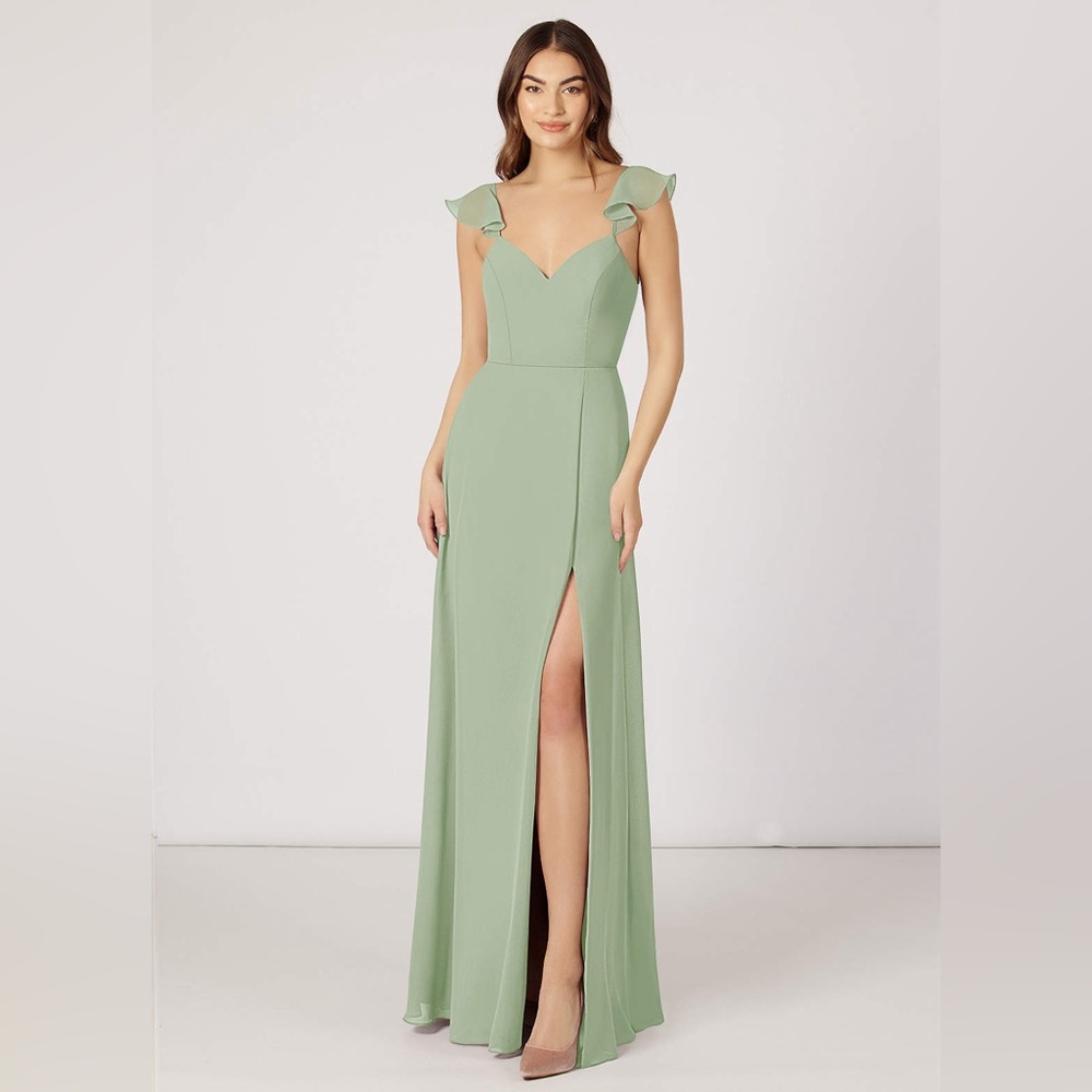 Azazie Everett Dress in Dusty Sage
